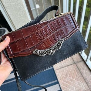 Brighton Black and Brown Women's cross body Bag